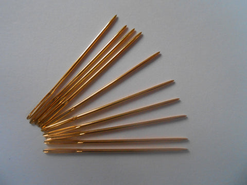 Gold Plated Needles Size 22 - Pack of 10
