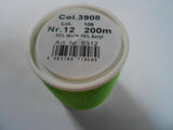 Madeira Lana Embroidery Thread 200m Spool Colour Green Number 3908