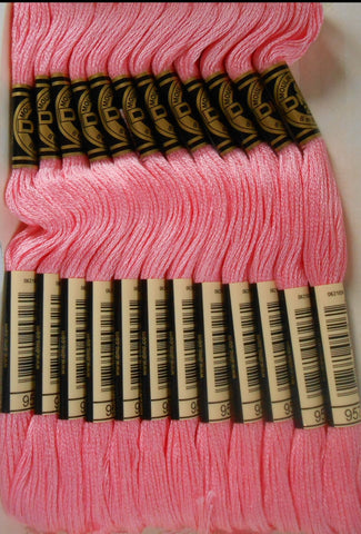 DMC six stranded threads Box of 12 Pink Number 957