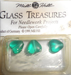 MIll Hill Glass Treasures - Green Hearts