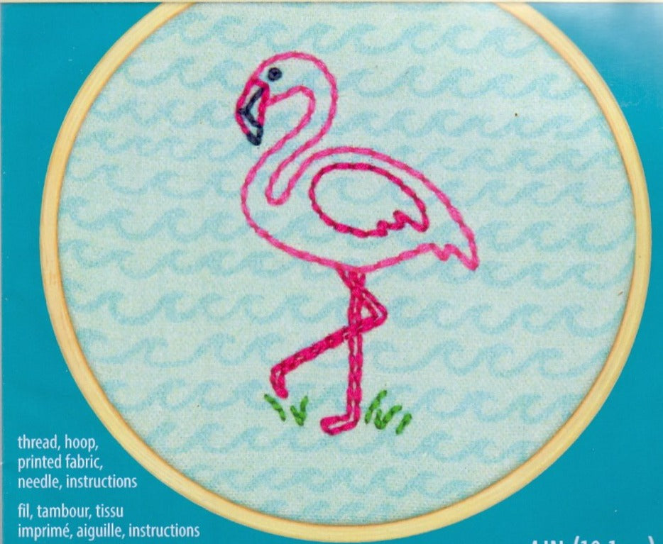 Embroidery Kit "Flamingo Fun" by Dimensions Tandem Cottage Needlework