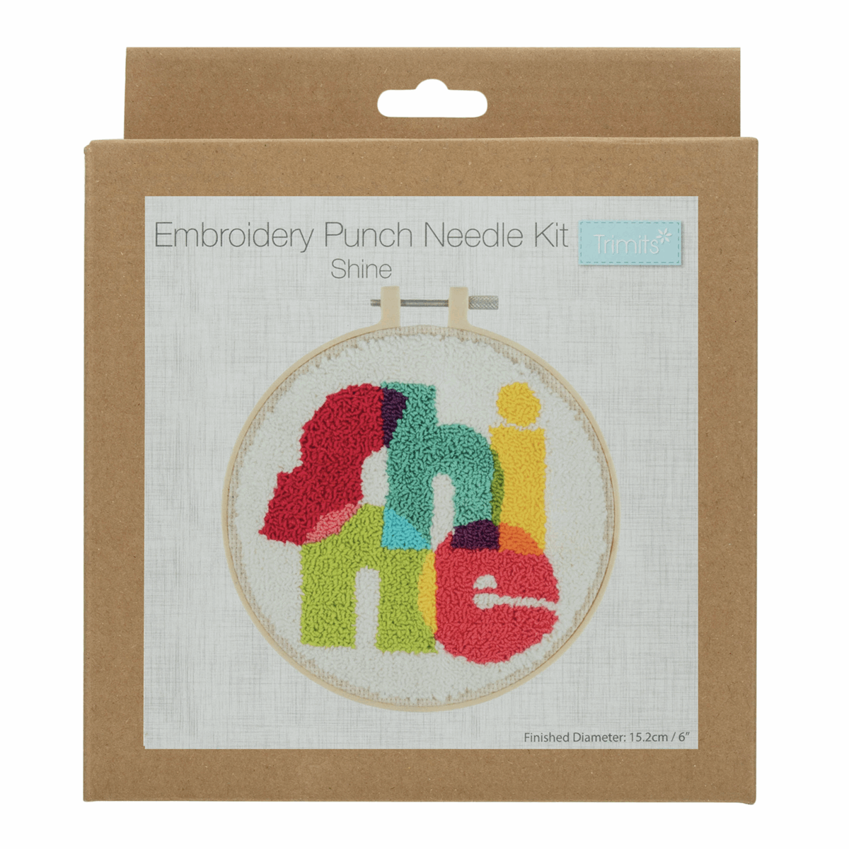 Shine Punch Needle Kit with hoop Tandem Cottage Needlework