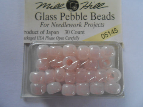 Mill Hill Glass Pebble Beads Pale Pink