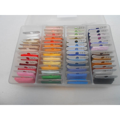 Anchor Stranded Cotton Threads 50 full skeins bobbins inc Storage Box colours may vary - Tandem Cottage Needlework