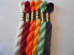 Pack of 6 DMC Perle 3 Cotton Skeins Colours may Vary