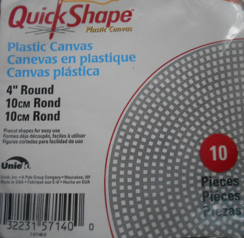 Plastic Canvas Shapes Round 4"  Pack of 10