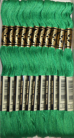 DMC six stranded threads Box of 12 Green Colour Number 910