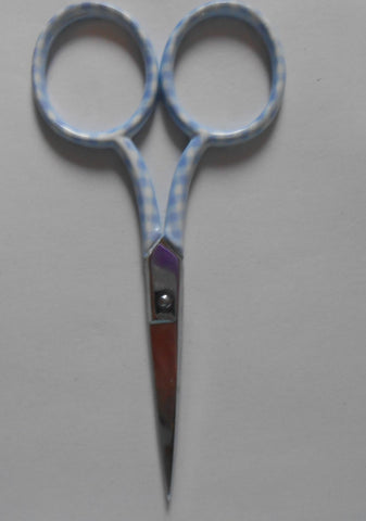 DMC Blue Gingham Embroidery Scissors 4"/10cms