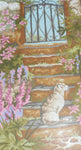 Penelope "Garden Steps" Printed Tapestry Canvas only