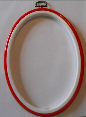 DMC Oval Embroidery Hoop/Frame Red size 4.5"/11.5cms