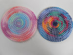 Pack of 2 Kits Light/Dark Multicoloured on plastic circular canvas