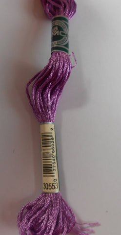 DMC Rayon Thread Colour Purple Number 30553