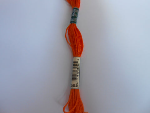 DMC Rayon Thread Colour Orange Number 30741