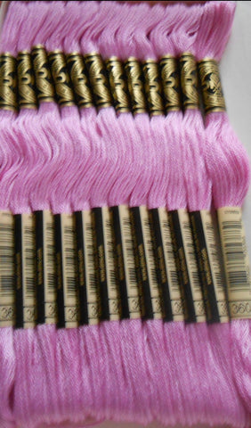 DMC six stranded threads Box of 12 Pink Colour Number 3609