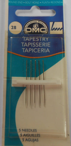 DMC Tapestry Needles Size 28 - Pack of 5