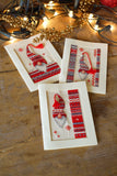 Vervaco Christmas Card Kit Christmas Elf : Set of 3