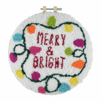 Merry and Bright Punch Needle Kit with hoop