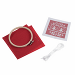 Nordic Red Felt Cross Stitch Hoop Kit