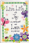 Dimensions Embroidery Kit "Live Life"