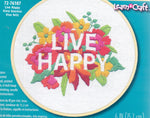 Dimensions Embroidery Kit "Live Happy"