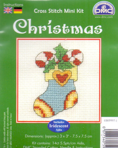 DMC Christmas Cross Stitch Mini Kit - Stocking